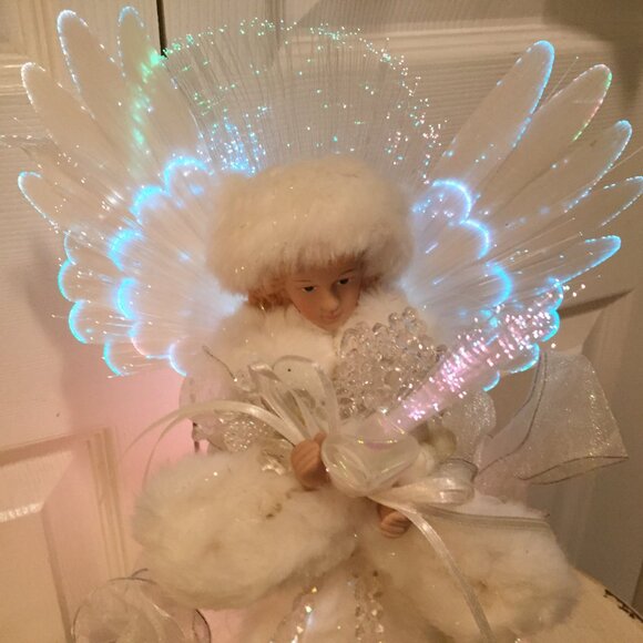 12" Target Fiber Optic Angel TREE TOPPER Color Changing Wings BEAUTIFUL & CLEAN! - Picture 11 of 12